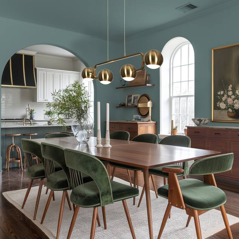 Modern 4-Light Gold Brass LED Chandelier Metal Linear Island Lights for Dining Room