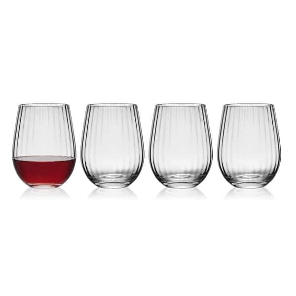Mikasa Optic Set of 4 Stemless Wine Glasses, 18.5 Ounce