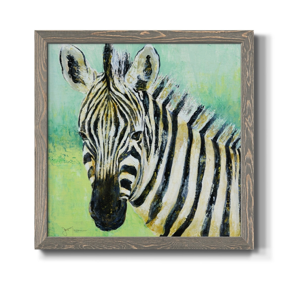 Painterly Zebra-Premium Framed Print - Ready to Hang