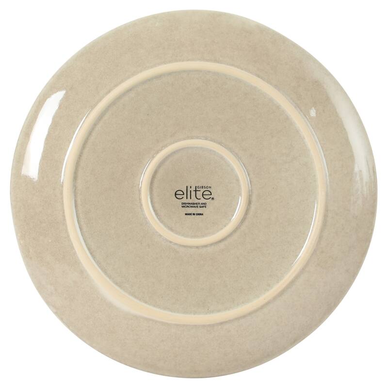 Gibson Elite Sandy Pines Stoneware Plates and Bowls Set - 12 Piece Reactive Glaze Dinnerware Set - Service for 4