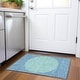 preview thumbnail 91 of 132, Premium Washable Super Soft Modern Zen Mayfield Rug Teal - 1'8" x 2'6"