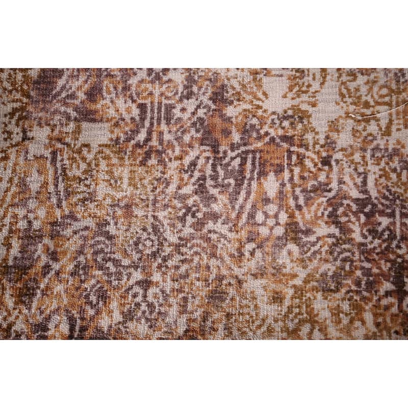 All-Over Abstract Modern Area Rug Hand-Knotted Wool Carpet - 5'4" X 7'10"