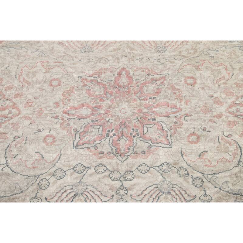Vintage Muted Traditional Tabriz Persian Area Rug Wool Hand-knotted - 6'4" x 10'5"