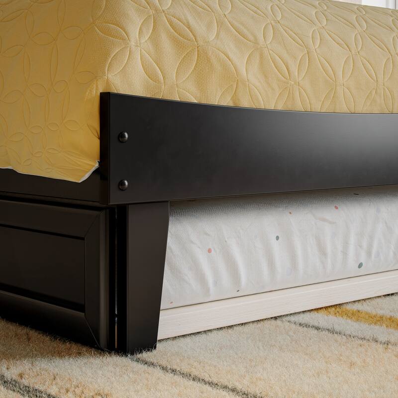 Phoenix Wood Platform Bed with Trundle
