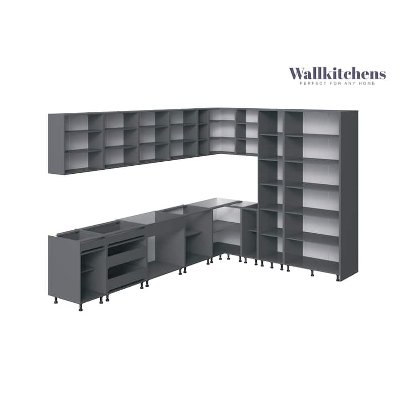 Kitchen Timeless Collection White Matte Color Base Size 12Ft Wide - 144x102