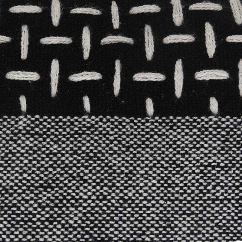 Sevita Interwoven Dash Geometric Throw Pillow with Tassels