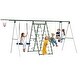 preview thumbnail 1 of 6, Outsunny 528 lbs Swing Set for Backyard, 5 in 1 Heavy-Duty A-Frame Stand Outdoor Playset for Kid - Green Green