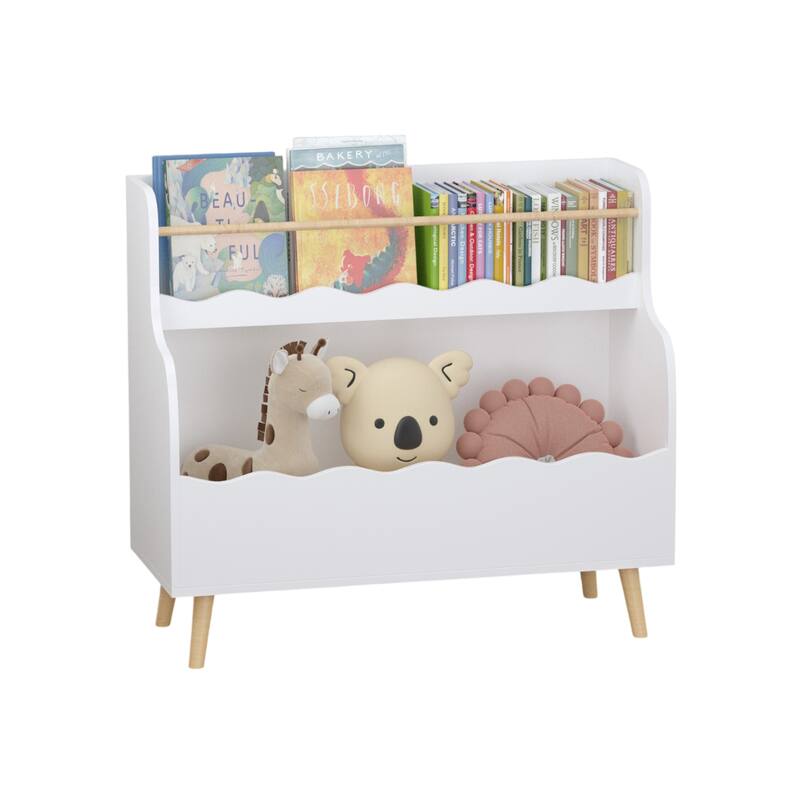Kids Bookcaes, Children Book Organizer, Toy Storage Cabinet Organizer,White