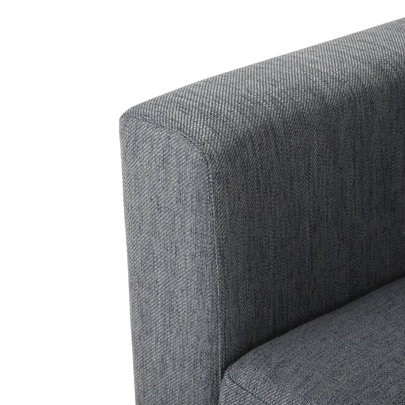Fabric Upholstered Sofas Small Space Loveseat Sofas Lounge Armrest Couch w/ Wood Legs 101" Long Couches for Living Room