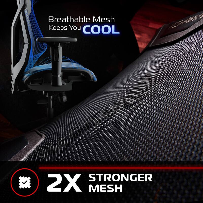 RESPAWN FLEXX Mesh Gaming Chair With Lumbar Support, Adjustable Headrest