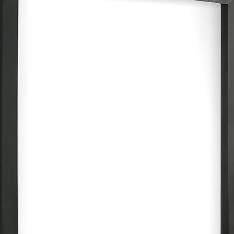 Lati Dresser Mirror, Beveled Glass, Black Wood, 40 Inch Square