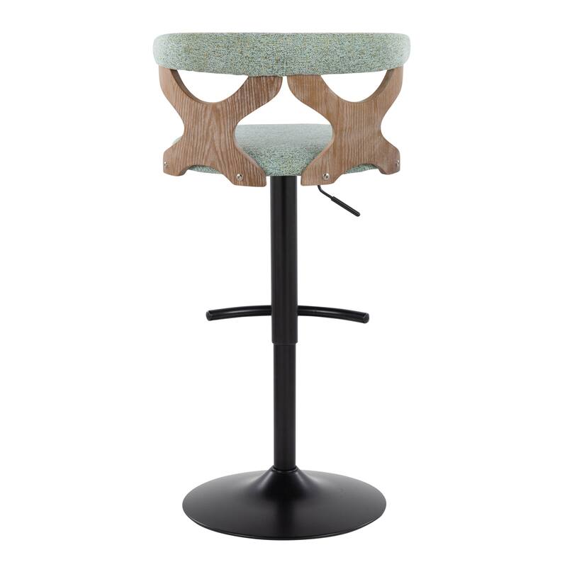 Carson Carrington Viby Adjustable Bar Stool with Rounded T Footrest (Set of 2)
