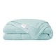 preview thumbnail 8 of 45, Lightweight Cooling Lyocell White Down Blanket, Tencel Comforter for Summer 90 x 90" - Tencel Starlight Blue