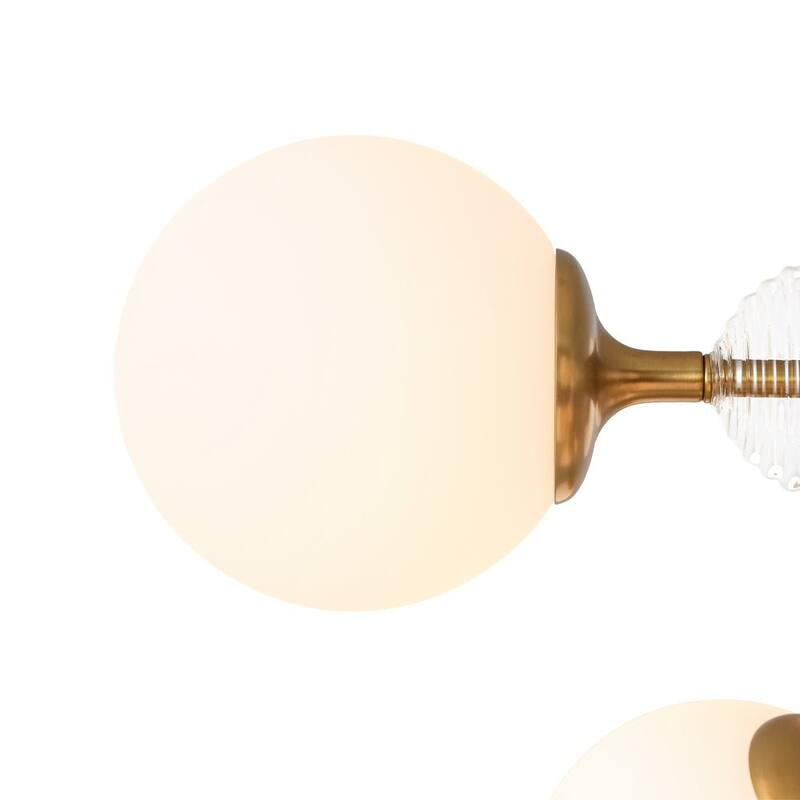 Modern Glam 9-Light Frosted Glass Sputnik Chandelier - 30.3in