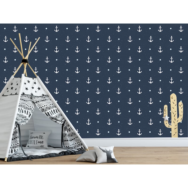 Anchor Nursery Removable Wallpaper - 10'ft H x 24''inch W