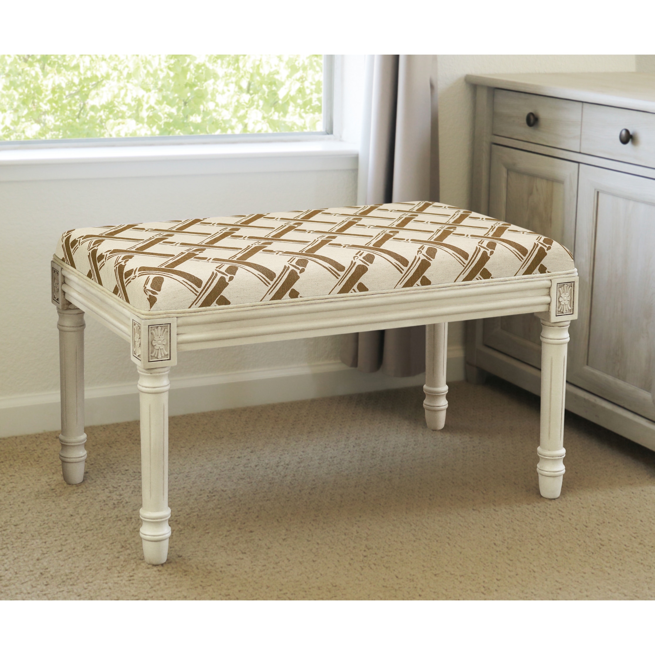 【マリンブー】WHITE_WOOD_BENCH Amazon.com: 36