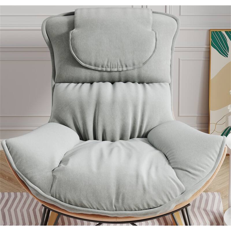 Leisure Single Rocking Chair, Detachable and Washable Seat Cushion