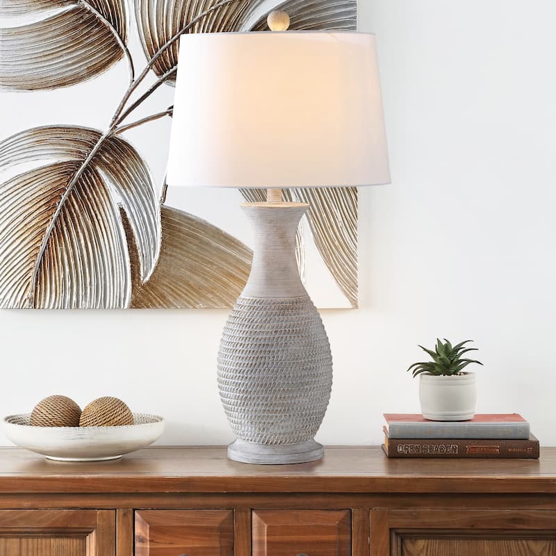 SAFAVIEH Lighting Bentlee Grey 30-inch LED Table Lamp (Set of 2) - 15"W x 15"D x 30"H