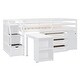 preview thumbnail 36 of 49, Twin Loft Bed with Desk, Drawers & Storage Stairs White