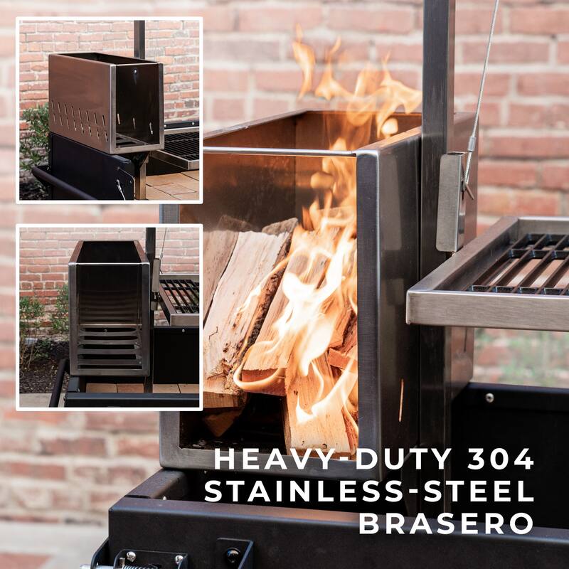 Backyard Discovery Argentine Santa Maria Wood Fire & Charcoal Grill - premium