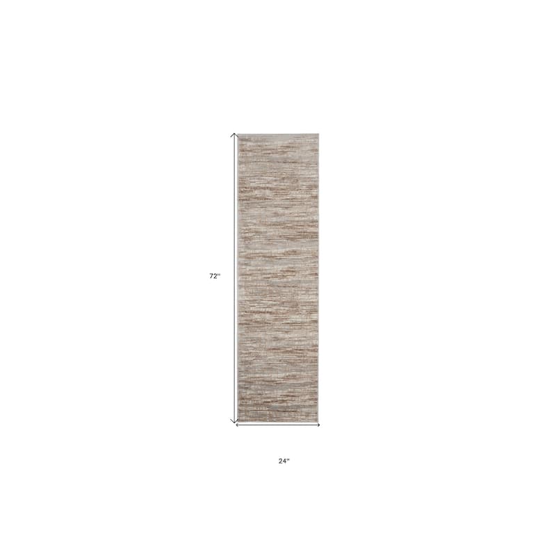 Power Loomed Abstract Modern Non Skid Stain Resistant Low Pile Area Rug - 72' X '24' X '0.25