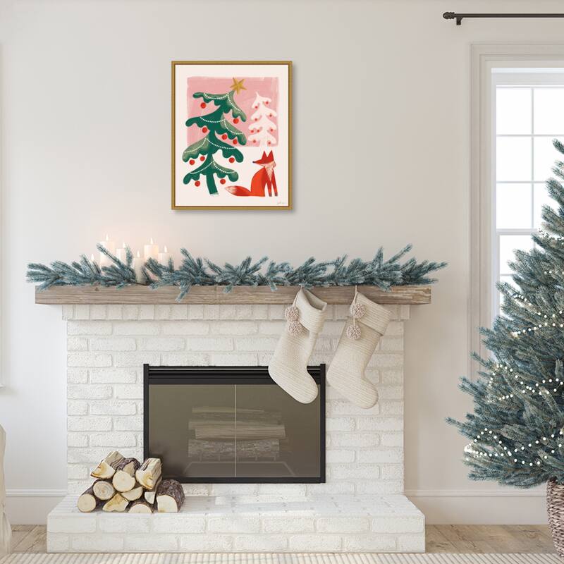 Retro Holiday III by Janelle Penner Framed Canvas Wall Art Print