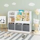 preview thumbnail 6 of 18, White Kids Bookcase Display Stand with 3 Drawers,Toy Storage