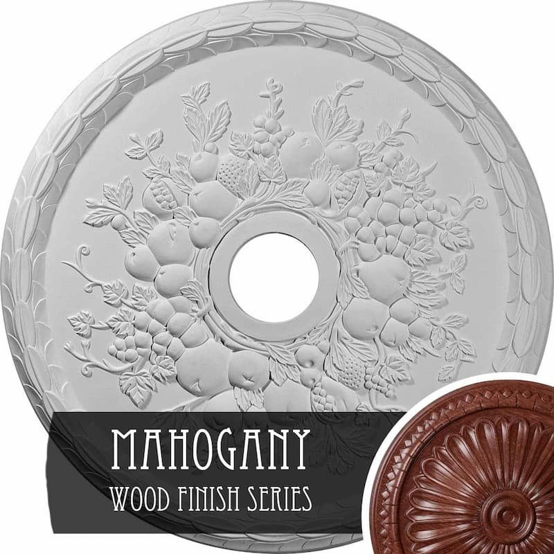 22 5/8"OD x 3 5/8"ID x 5/8"P Grape Ceiling Medallion