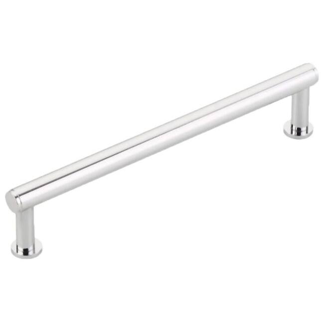 Schaub and Company Pub House 6" Center to Center Smooth Bar Solid - Polished Chrome