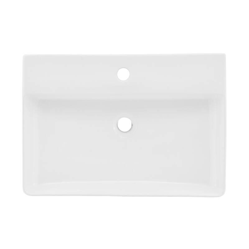 Bastille Square Two-Piece Pedestal Sink - 23.65" x 16.55" 33.05"