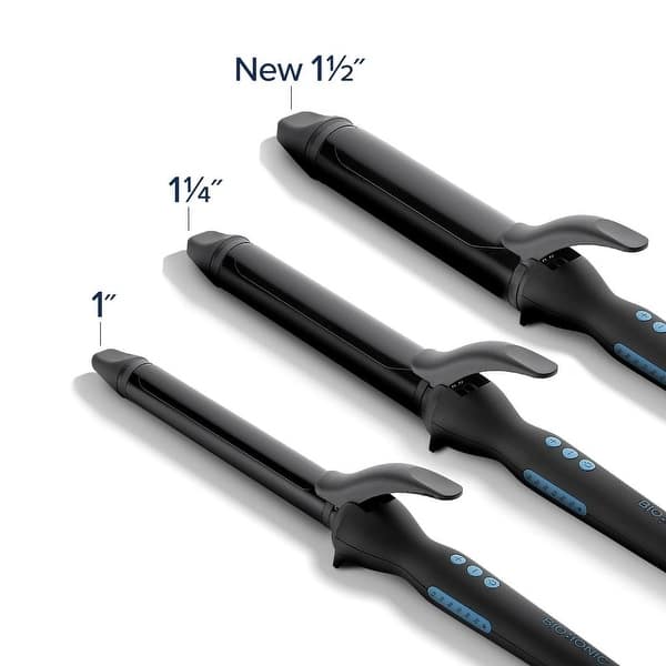Bio Ionic Long Barrel Styler Ceramic Curling Iron 3 Size Set  display picture 1