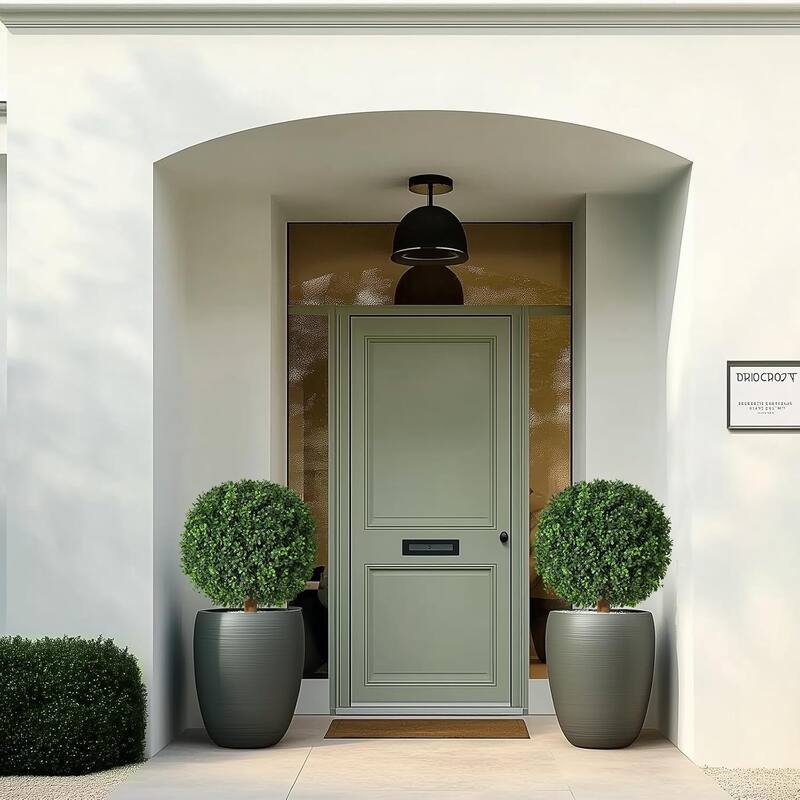 24 Inch Artificial Topiary Boxwood Ball Trees, Set of 2 - 24 inch
