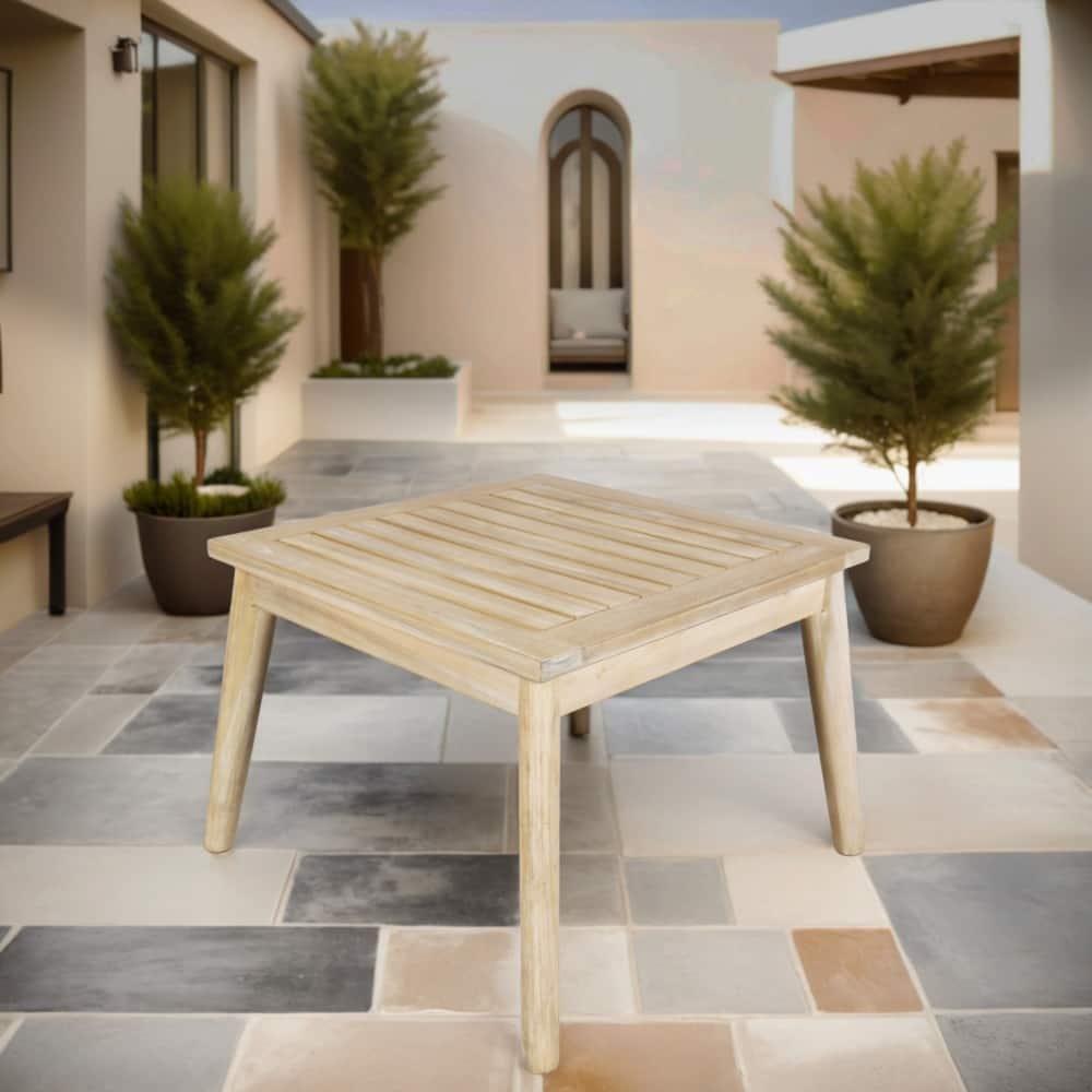 Modern Outdoor Acacia Wood Side Table