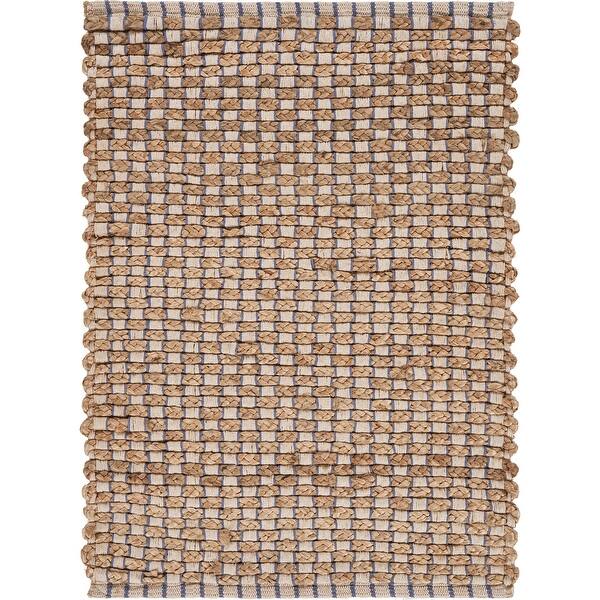 Indigo Natural Tan Braided Jute Rug