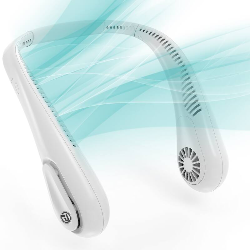 Hand-free 5000mAh Rechargeable Bladeless Neck Fan Angle Adjustable