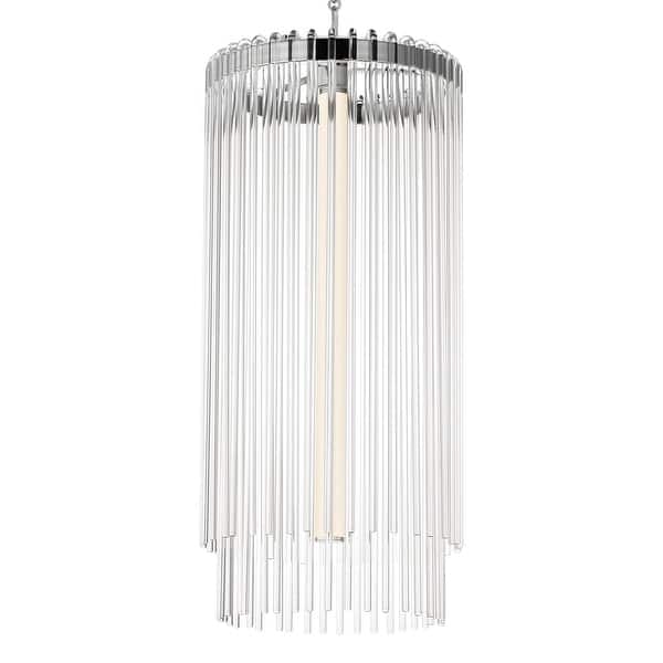 slide 2 of 9, Maxim 38426CL Jolie 14" Wide LED Pendant Polished Nickel