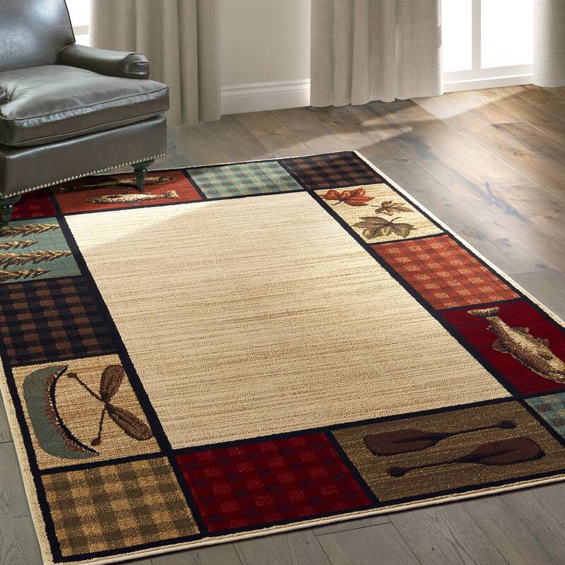 Style Haven Lucas Rustic Plaid Ivory/ Multi Area Rug