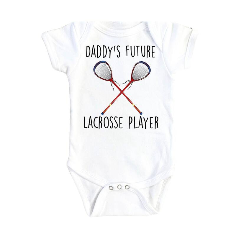 Lacrosse Buddy - Baby Boy Girl Clothes Infant Bodysuit Funny Cute Newborn - White - Newborn