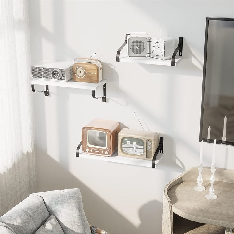 Floating Shelves Wall Mounted Set of 3 - 16.93"D x 6.14"W x 4.17"H