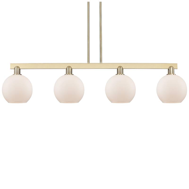 Innovations Lighting 716-4I-11-51 Athens Linear Athens 4 Light 51" - Champagne Bronze / Matte White