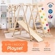 preview thumbnail 2 of 6, Chestnut - 8-in-1 Jungle Gym for Toddlers - Natural