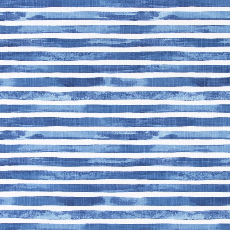 Sorra Home Blue and White Stripe Indoor/Outdoor Corded Square Pillows (Set of 2)