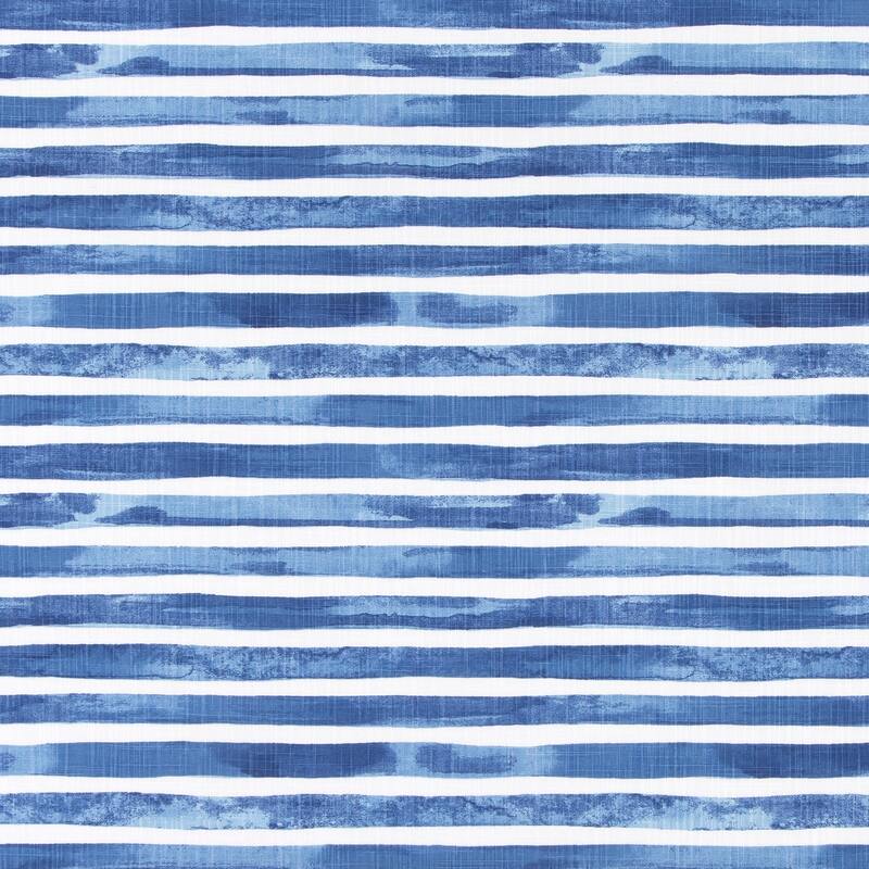 Sorra Home Blue and White Stripe Indoor/Outdoor Deep Seating Loveseat Cushion Set