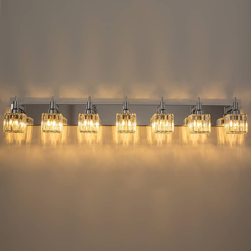 2/3/4-Light Modern Bathroom Crystal Vanity Light Wall Sconces