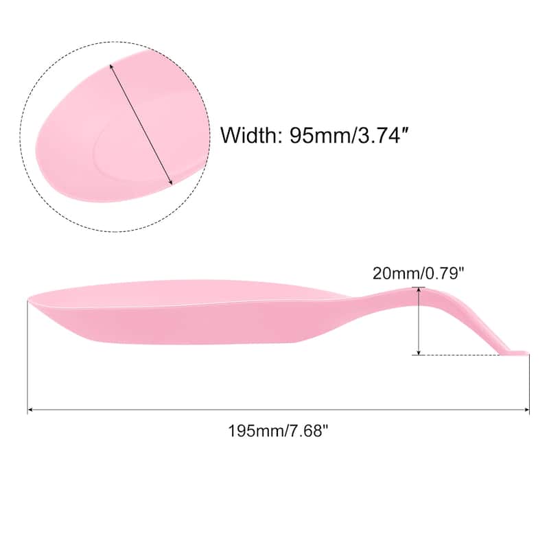 3.74" Heat Resistant Silicone Spoon Rest Kitchen Utensil Holder, 2Pcs - Pink - 2Pcs