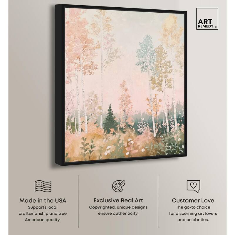 Birch Trees Canvas by Art Remedy