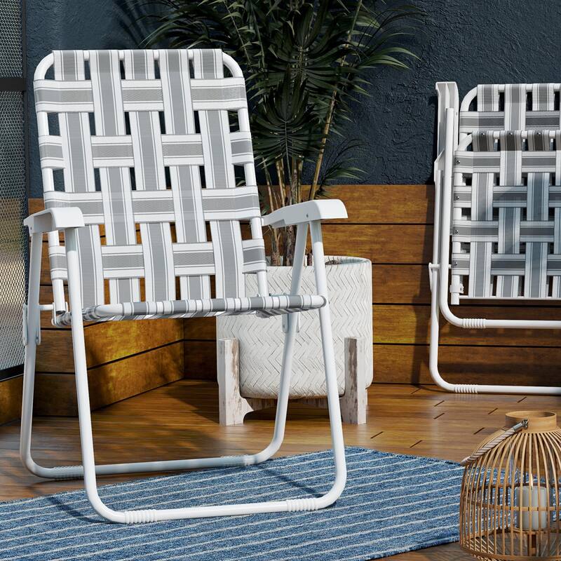 The Novogratz Poolside Gossip Collection Priscilla Folding Chair (2-Pack)