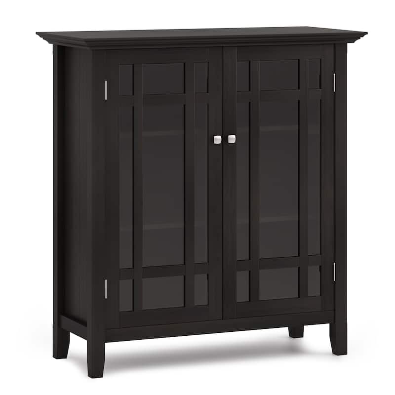 WYNDENHALL Freemont SOLID WOOD 39 inch Wide Transitional Medium Storage Cabinet - 42.2"h x 39"w x 17"d