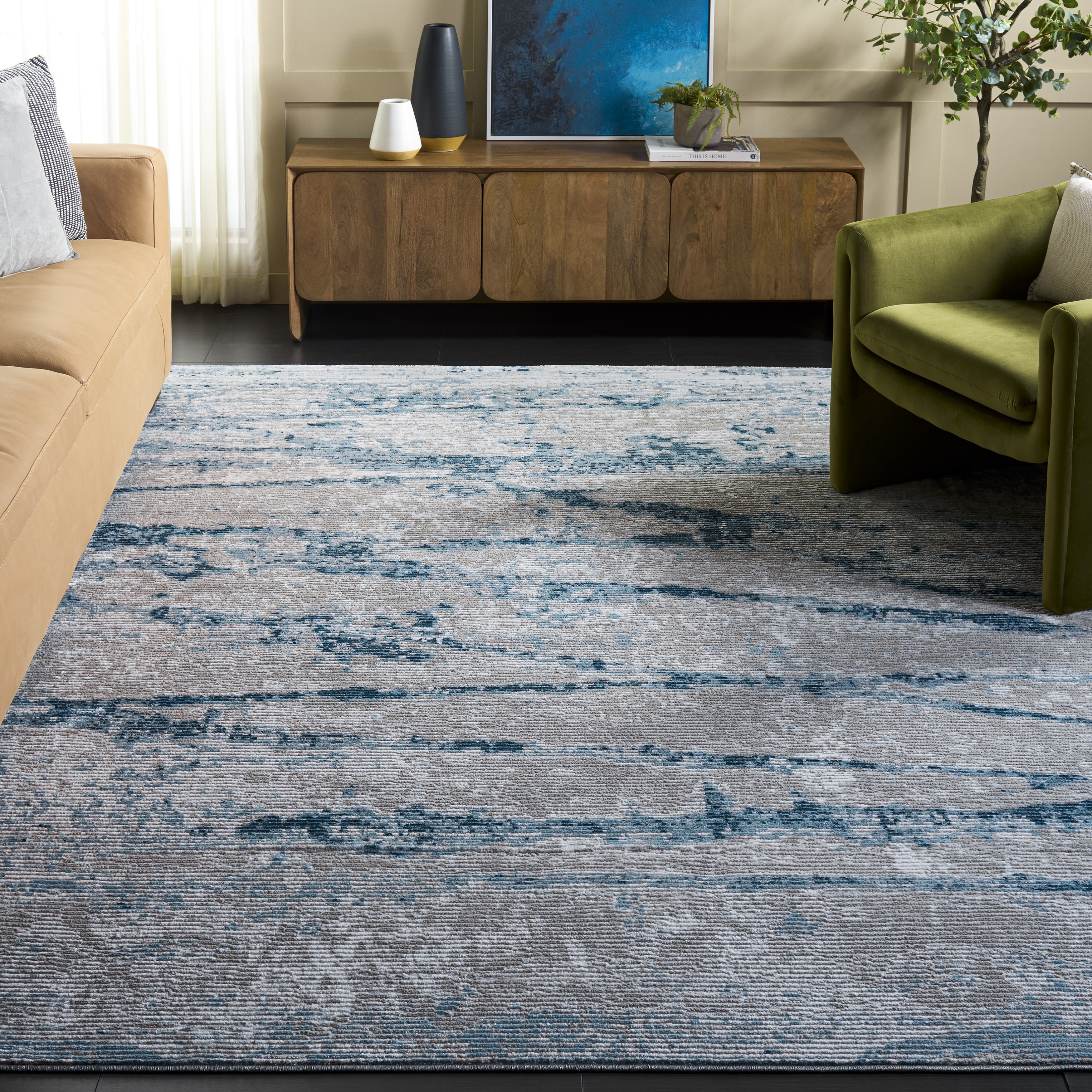 SAFAVIEH Meadow Entela Modern Abstract Rug