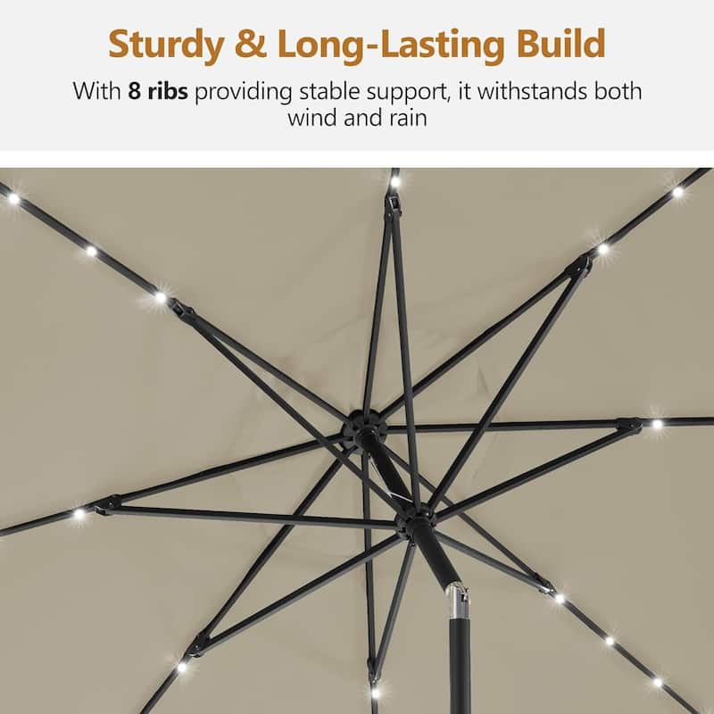 Large Outdoor Patio Umbrella with Push Button Tilt